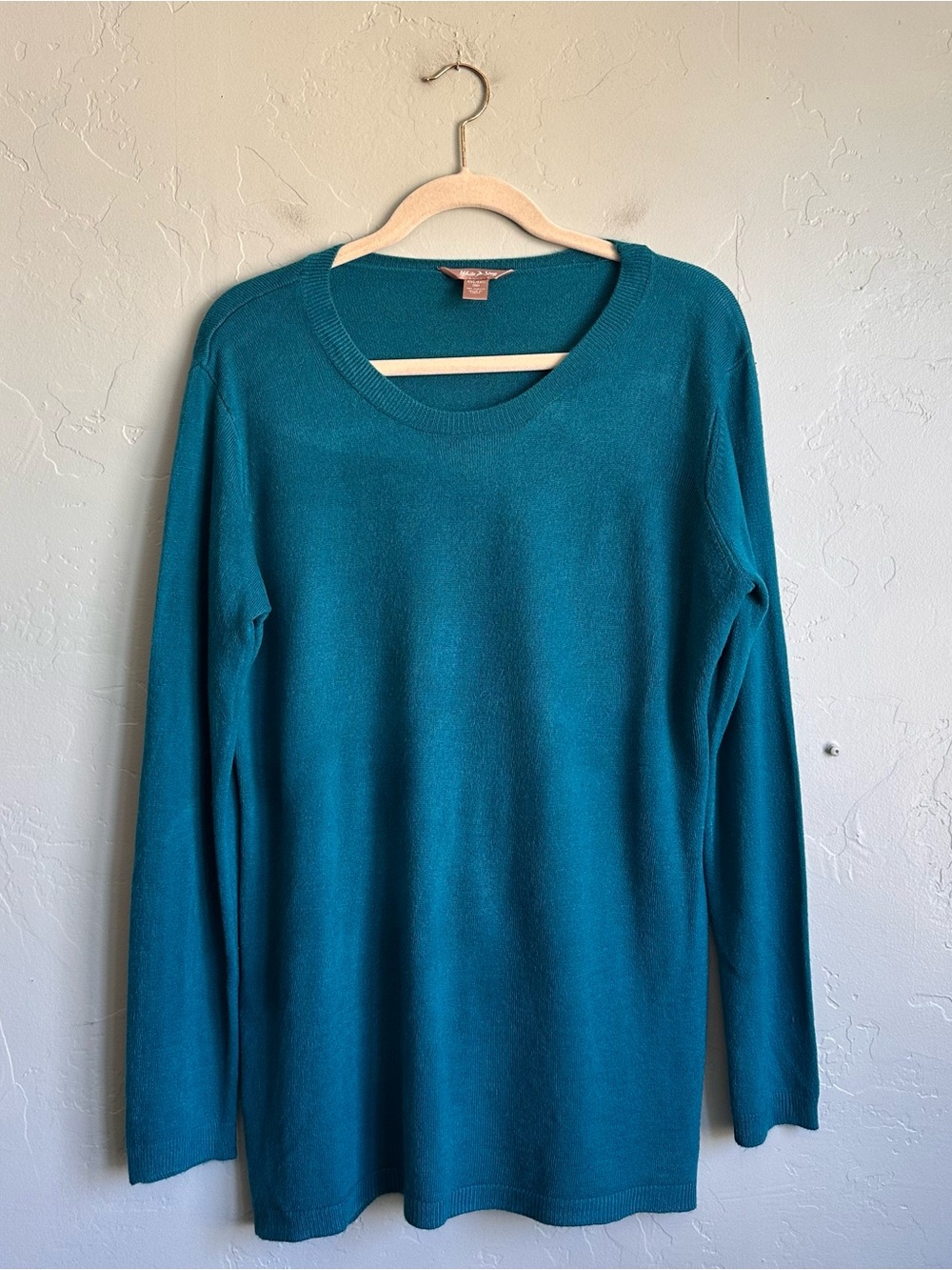 White Stag Women's Extra Soft Teal Crewneck Sweater Size XXL 20